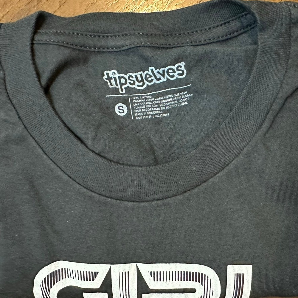 Tipsy Elves Women Graphic Tee Girl Gang Tiger Small Dark Gray Short Sleeve NWT - Picture 5 of 5